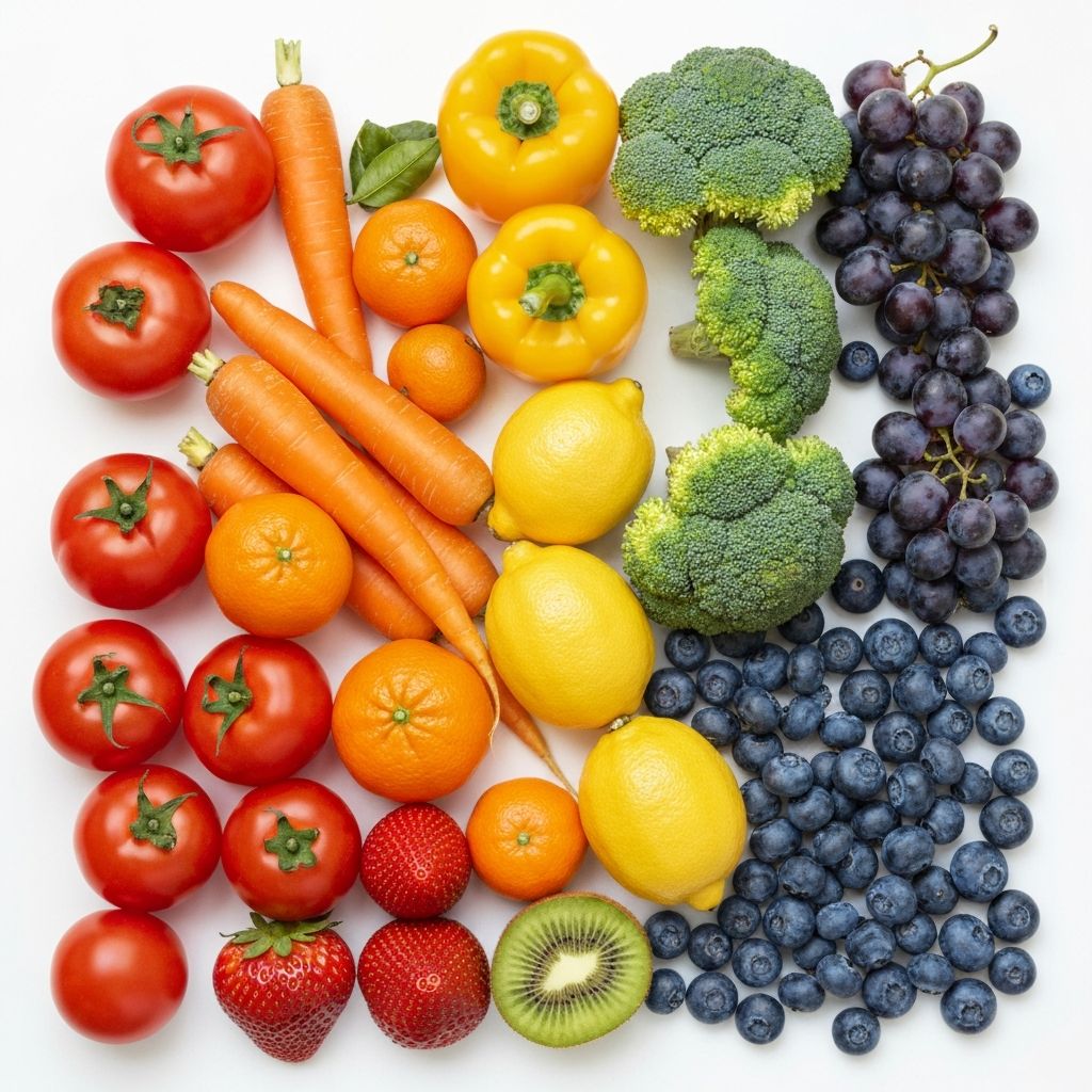 Kolorowe owoce i warzywa jako naturalne źródła witamin