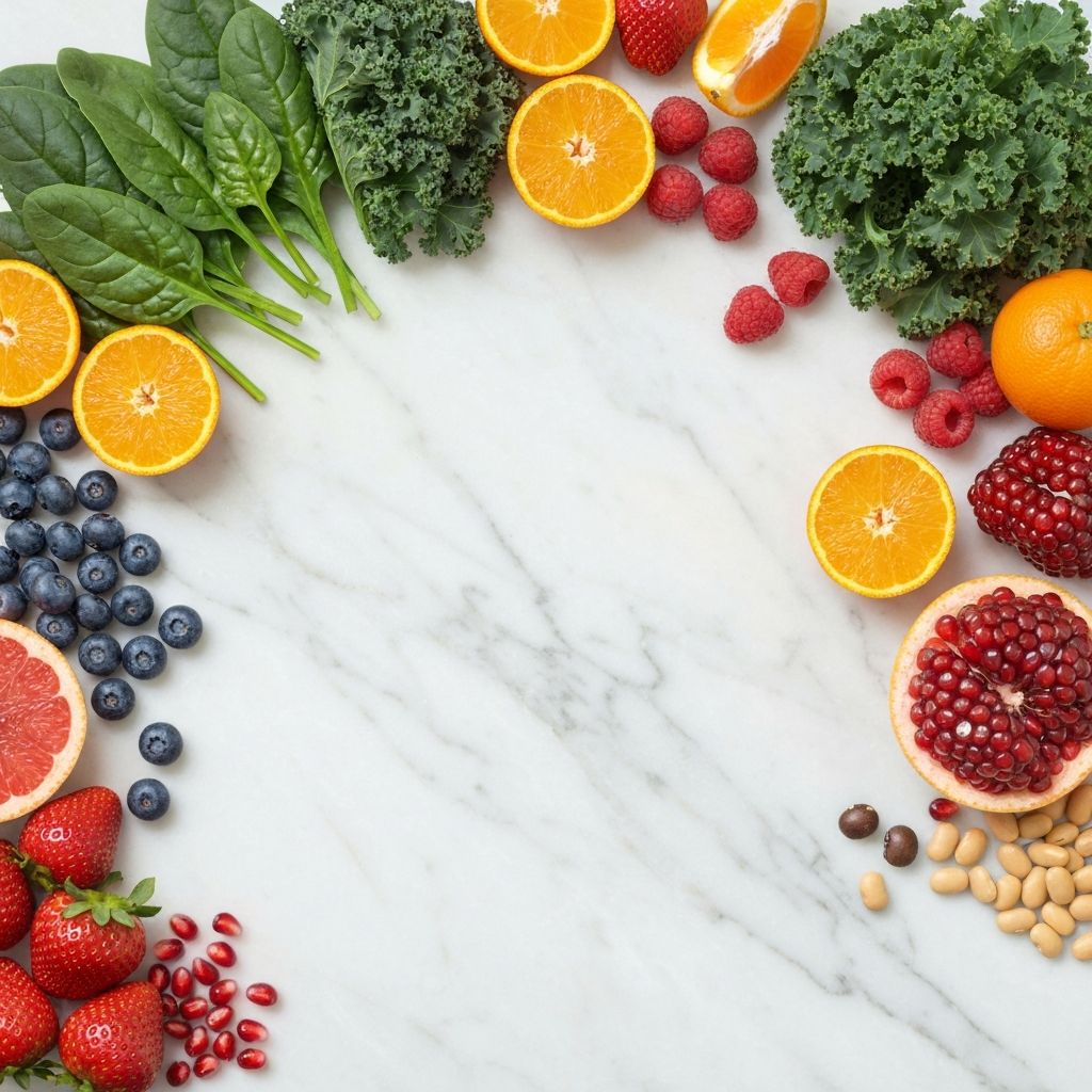 Kolorowe warzywa i owoce jako źródło witamin